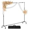 VEVOR Supporto per Fondale 213 x 300 cm Set Supporto per Fondale Fotografico Regolabile, Supporto per Fondale Portatile con Ruote, Supporto per Schermo per Proiettore Mobile Resistente per Matrimoni