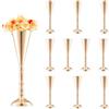 VEVOR Vaso per Fiori da Matrimonio, Alto 43 cm Centrotavola in Metallo a Forma di Tromba per Matrimonio 10 Pezzi, Espositore Floreale Dorato per Tavoli per Cene di Nozze, Cerimonia, Compleanno, Evento