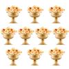 VEVOR Vaso per Fiori da Matrimonio, Alto 16 cm Centrotavola in Metallo a Forma di Tromba per Matrimonio 10 Pezzi, Supporto per Composizioni Floreali Dorate per Tavoli per Cene di Nozze, Compleanno