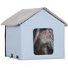 VEVOR Cuccia per Gatti da Esterno con Cuscinetto Riscaldato 40x45 cm 30W Blu