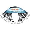 VEVOR Corda Elastica Piatta, Cinghie Elastiche Resistenti da 19,8 mm con Ganci a S in Acciaio, Corda Elastica da 533 mm per Carichi, Teloni, Camion e Tende, Corda Elastica Piatta Nero 50 Pezzi