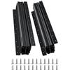 VEVOR Guide per Cassetti Sottotop, Guide per Mobili Sottoscala con Cuscinetti a Sfera a Estensione Completa, Capacità 117 kg, Guide Resistenti, per Sostituzione, Nero 400 mm, 1 Paio