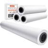 VEVOR Carta per Plotter di Grande Formato, 609,6 mm x 45,7 m, 4 Rotoli CAD Bond Rolls con Anima 50,8 mm, Rotoli di Carta per Plotter 10 kg, Carta per Disegni CAD, Progetti di Ingegneria, Mappe GIS