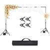 VEVOR Supporto per Fondale Fotografico Regolabile, Tessuto per Fondale 198 x 300 cm Supporto per Fondale Portatile con 5 Aste, Supporto per Schermo per Fotografia di Prodotto Fotografia in Studio