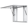 VEVOR Finestra per Camion di Cibo 1220x915 mm, Finestra Servizio in Lega Alluminio, Finestra Girevole Fino a 85° con 4 Finestre Scorrevoli e Porta con Tendalino e Gancio di Traino, per Camion di Cibo