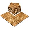 VEVOR Piastrelle per Patio in Legno Massello ad Incastro 10 Pezzi 300x300x20 mm