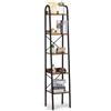 VEVOR Libreria in Metallo in Legno, Libreria a Forma Trapezoidale a 5 Ripiani, Libreria Vintage con Ripiani Aperti Portaoggetti per Libri Riviste Carte Documenti, Scaffale Espositore da Ufficio