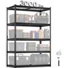 VEVOR Scaffale Portaoggetti Carico Totale max. 1361 kg Scaffale con 5 Ripiani per Garage Ripiani in Metallo Regolabili per Scaffalature Industriali Ripiano Portaoggetti da Cucina, Magazzino Officina