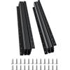 VEVOR Guide per Cassetti Sottotop, Guide per Mobili Sottoscala con Cuscinetti a Sfera a Estensione Completa, Capacità 117 kg, Guide Resistenti, per Sostituzione, Nero 600 mm, 1 Paio