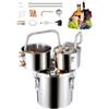 VEVOR Kit Distillatore per Alcol Pompa dell'Acqua, Kit Fermentazione Serpentina in Rame Doppio Condensatore Distillazione Secondaria, Kit Distillatore Serbatoio Capienza 11,4 L per Bevande Alcoliche
