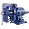 VEVOR Morsa per Carichi Pesanti, Larghezza Ganascia 165 mm Apertura Massima Ganascia 125 mm, Morsa in Ferro Duttile con Incudine, Testa Base Girevole a 360°, per Riparazione Tubi Lavorazione Metalli