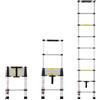 VEVOR Scala Telescopica, Scala Estensibile Leggera in Alluminio 2600 mm, Scala Pieghevole con Retrazione a un Pulsante,, Capacità 170 kg con Piedini Antiscivolo, Scale Compatte per Camper Soppalco