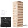 VEVOR Set Blocchi di Legno Gioco Impilabile in Legno Giocattolo di Bilanciamento Dimensioni Blocco Singolo 180x60x30 mm Blocchi in Legno 60 Pezzi Costruzione Giocattolo in Legno di Pino con Sacchetto