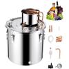 VEVOR Distillatore di Alcool 50 L Distillatore di Alcool Acqua in Acciaio Inossidabile con Bobina di Rame, Kit di Fermentazione per Raffinazione Birra Fatta in Casa con Termometro e Pompa, Argento