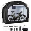 VEVOR Spaziosa Tenda per Riporre le Bici all'Aperto con Finestra Ventilata, Tenda Impermeabile Arco Superiore con Fibra di Vetro e Doppie Cerniere da 1a 2 Bici, 1950 x 810 x 1730 mm