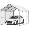 VEVOR Carport in Metallo per Impieghi Gravosi 3 x 4,5 x 3,15 m con Struttura e Tetto in Acciaio Zincato, Tenda da Garage Pareti Laterali Rimovibili, Ricovero per Auto per Pick-up, Barca,Trattori