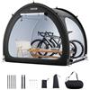 VEVOR Spaziosa Tenda per Riporre le Bici all'Aperto con Finestra Ventilata, Tenda Impermeabile a Forma di Ventaglio con Fibra di Vetro e Doppie Cerniere da 4 a 5 Bici, 1706 x 2133 x 1524 mm