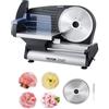 VEVOR Tagliacarne Elettrico da 180 W Affettatrice Carne Surgelata con 2 Lame