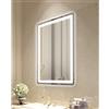 VEVOR Specchio da Bagno a LED 60 x 80 cm Montaggio a Parete con Illuminazione Frontale e Retroilluminata, Specchio Antiappannamento con Memoria con Luci, Specchio Dimmerabile con Temperatura 3 Colori