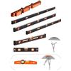 VEVOR Set Livellatrice 6 Pezzi, 250/400/600/800/1200/2000 mm, Righello per Fiale a Bolla per 45/90/180 Gradi, Strumento di Livellamento Magnetico in Lega di Alluminio Antiurto, Scala SAE