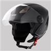 VEVOR Casco da Moto, 3/4-Faccia, Casco da Motocross Confortevole, ABS Intelligente da Strada e Casco ad Alta Densità con Slot per Bluetooth e Lenti Intercambiabili, per Giovani Adulti, Taglia L