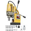 VEVOR Trapano Magnetico a Colonna Elettrico Portatile, Motore da 1400 W, Diametro Foratura 40 mm, con 11 Punte per Carotaggio, Velocità di 800 giri/min, Macchina per Perforazione Metallo