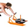 VEVOR Slitta da Traino per Allenamento con Pesi, Slitta per Allenamento di Forza e Velocità con Maniglia, Attrezzatura per Allenamento con Slitta in Acciaio, Adatto per Dischi da 25 e 42 mm, Arancione