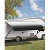 VEVOR Tenda da Sole di Ricambio Impermeabile in Vinile per Camper, Tenda da Sole Retrattile Modulare con Telaio in Lega di Alluminio, Nero Sfumato, Manuale 6096 mm Adatta Maggior Camper