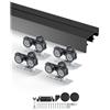 VEVOR Kit Binario per Porta Scorrevole Armadio 1219 mm per Sistema 2 Porte