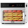 VEVOR Disidratatore Alimentare 6 Vassoi in Acciaio Inox, Essiccatore Elettrico per Alimenti da 400 W Temperatura Regolabile Timer, Liofilizzatore per Carne Secca, Frutta, Verdura, Erbe