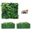VEVOR Pannelli da Parete in Erba Artificiale, 8 Pezzi da 500 x 500 mm Pannello di Bosso Verde Combinato 3D per Decorazioni Verdi per Interni ed Esterni e Copertura di Recinzione in Edera, per Giardino