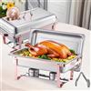 VEVOR Scaldavivande a Buffet da 7,5 L Set di Scaldavivande 2 Pezzi Oro Rosa