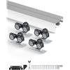 VEVOR Kit Binario per Porta Armadio Bypass Door Hardware 1524 mm per 2 Porte