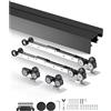 VEVOR Kit Binario per Porta Scorrevole Armadio 2438 mm per Sistema 2 Porte