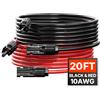 VEVOR 2 Pezzi Cavo di Prolunga per Pannello Solare 6,1 m 10 AWG/6 mm² Impermeabile