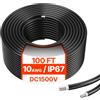 VEVOR Cavo di Prolunga per Pannello Solare 30,48 m 6mm²/10 AWG Impermeabile IP67