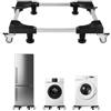 VEVOR Supporto per Frigorifero Base Mobile, Carico 500 kg Supporto per Lavatrice con 8 Ruote Gemelle Bloccabili e 4 Freni, Carrello per Mobili Regolabile 698,5 mm-899,16 mm per Lavatrice Asciugatrice