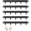 VEVOR Bordatura in Acciaio Metallo Antiruggine per Giardino, Bordatura Pieghevole per Prato Resistente, Facile da Installare, Divisorio Aiuole Cortile, Nero 5 Pezzi 990 x 156 x 1,5 mm