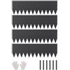 VEVOR Bordatura in Acciaio Metallo Antiruggine per Giardino, Bordatura Pieghevole per Prato Resistente, Facile da Installare, Divisorio Aiuole Cortile, Nero 4 Pezzi 1016 x 304,8 x 1,5 mm