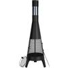 VEVOR Chiminea ad Alta Tolleranza 508 mm Braciere a Legna da Esterno, Camino Conico per Barbecue e Riscaldamento, con Griglia a Maglie, Coperchio Antiruggine per Camino, per Patio, Giardino, Cortile
