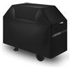 VEVOR Copertura per Barbecue all'Aperto, Impermeabile, Resistente allo Sbiadimento e alle Intemperie, Poliestere 600D Resistente, Facile da Indossare, con Cinghie a Strappo, 165,1 cm Nero