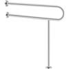 VEVOR Corrimano di Sicurezza per WC, Carico di 136 kg Barra di Sostegno per Disabili a Forma di U da 800 mm Asta di Sicurezza per Anziani in Acciaio Inox, con Maniglia Antiscivolo, Gamba di Supporto