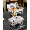 VEVOR Set da Buffet per Scaldavivande 4 L Scaldavivande Rettangolare 2 Pezzi