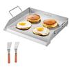 VEVOR Piastra in Acciaio Inox, Piastra Rettangolare Universale da 448x370 mm, Piastra a Gas, Pentole da Fornello Portatili per Famiglie con Manico, per Campeggio, Festa, Picnic, Eventi da Esterno