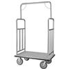 VEVOR Carrello Portavaligie per Hotel, Capacità di Carico di 544 kg Carrello Trasporto Portavaligie con Ponte in Moquette Grigia e Ruote in Gomma da 203,2 mm per Hotel, Condomini, Resort, Argento