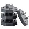 VEVOR Cuscinetti Livellanti Durevole, 4 Pezzi in Gomma Rimorchio, Ognuno con Capacità 2,3 T, Cuscinetto Stabilizzatore con Ampia Superficie Compatibile Piedini a Forbice, 203 x 203 x 76 mm