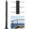 VEVOR Ringhiera per Recinzione da Balcone 1067x100x100 mm da Giardino Balcone Fori a Forma L in Acciaio Inox, Kit di Palo per Balaustrata da Terrazza, 1JZLGZXHS1065S1EW001V0