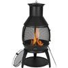 VEVOR Chiminea ad Alta Tolleranza 559 mm Braciere a Legna per Esterni, Camino Sferico in Ferro per Barbecue e Riscaldamento, con Griglia a Maglie, Coperchio Antiruggine per Camino, per Patio, Cortile