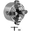 VEVOR Set di Mandrino per Tornio a 4 Griffe Diametro da 80 mm, Mandrino 4 Griffe Materiale Principale HT300 Intervallo di Serraggio tra 5-80 mm con Viti di Fissaggio per Tornio per Legno Metallo