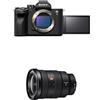 Sony Alpha 7 IV, Fotocamera Mirrorless Full-Frame, 33 MP, Real-time Eye Autofocus, 10 fps, 4K60p, Nero + Obiettivo SEL1635GM